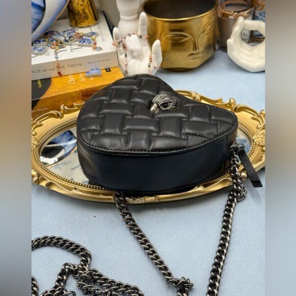 🆕 KURT GEIGER LONDON 🧿 NWOT Kensington Heart-Shaped Leather Crossbody Bag - Picture 13 of 15